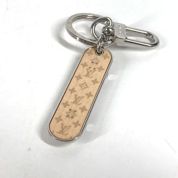 LOUIS VUITTON key ring MP3135 Wood, Metal Silver Monogram Portocle Skateboard