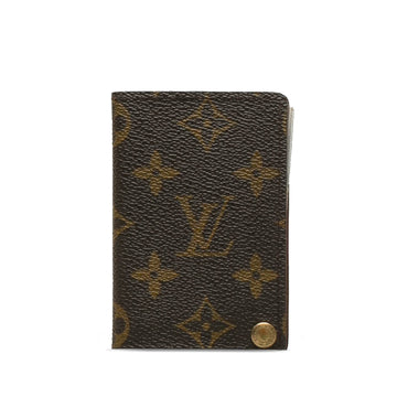 Brown Louis Vuitton Monogram Porte-Cartes Credit Pression Card Holder