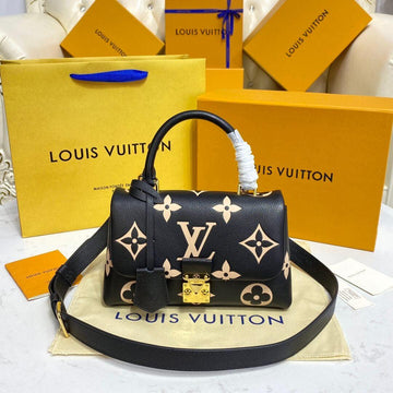 Makersluxe Bicolor Monogram Leather Bag - LUV 465