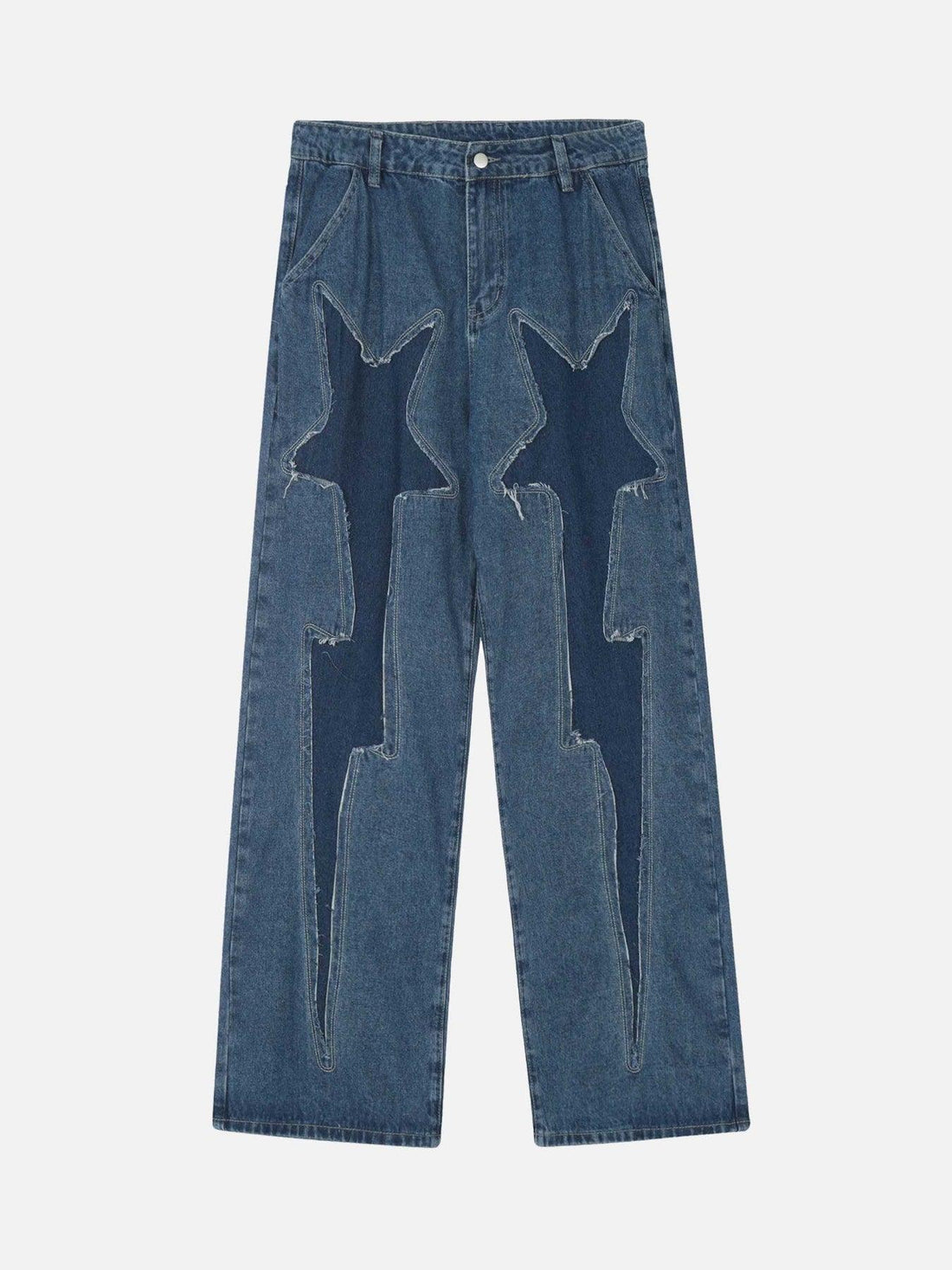 Makersluxe® - American Applique Star Embroidered Jeans