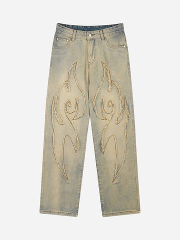 Makersluxe® - American Embroidered Straight-leg Jeans - 1651