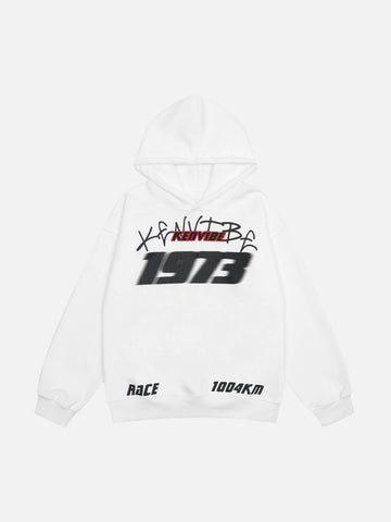 Makersluxe® - American High Street Fuzzy Digital Print Hoodie