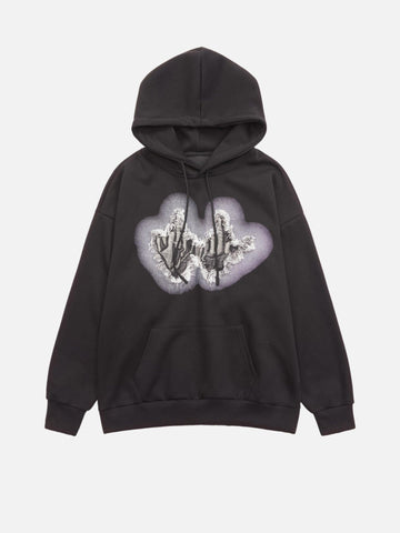 Makersluxe® - American Niche Embroidered Patch Hooded Sweatshirt