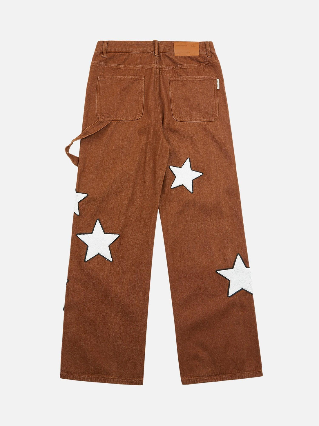 Makersluxe® - American Retro Embroidered Five-pointed Star Jeans