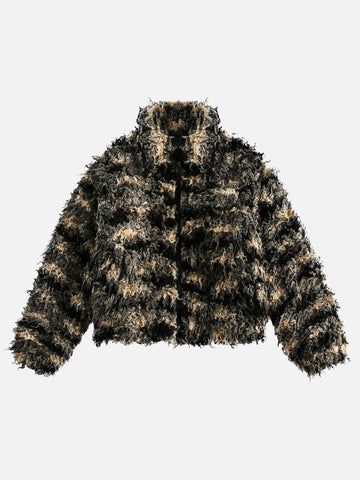 Makersluxe® - American Retro Fashion Versatile Lamb Wool Short Jacket