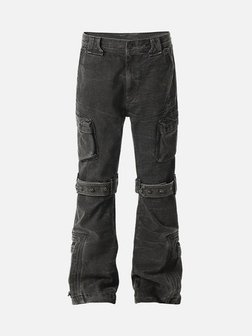 Makersluxe® - American Retro Loose Strappy Work Jeans - 1872