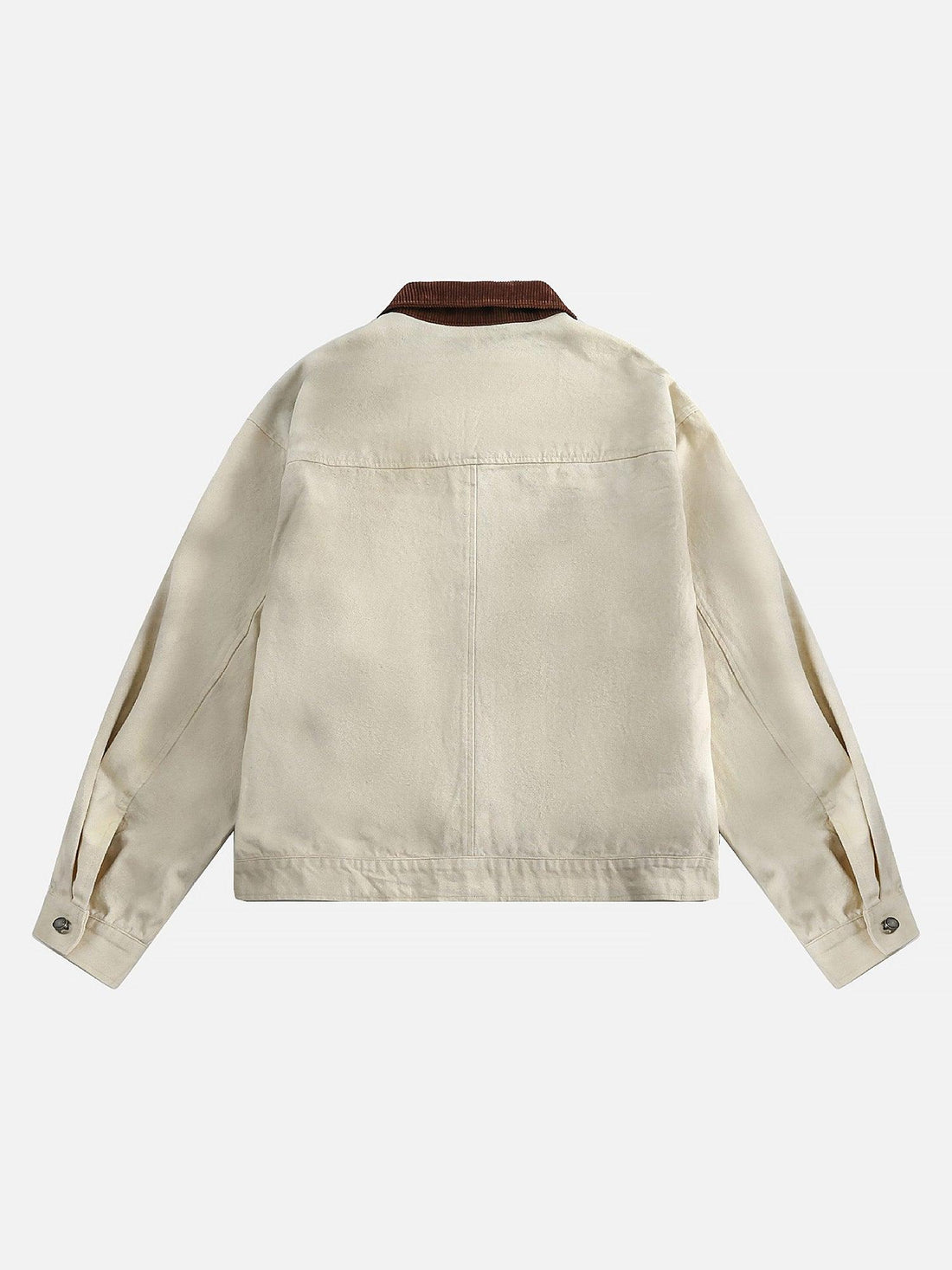 Makersluxe® - American Retro Washed Distressed Graffiti Patchwork Jacket
