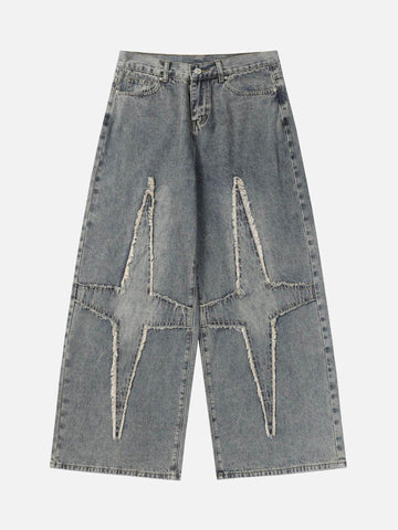 Makersluxe® - American Street Fashion Washed Jeans