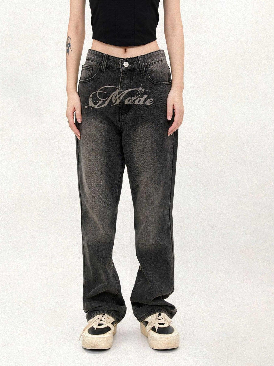 Makersluxe® - American Street Style Straight Leg Jeans