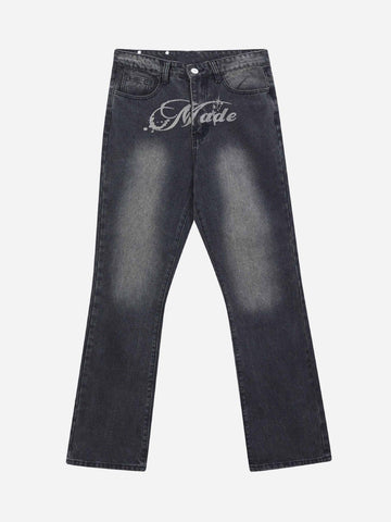 Makersluxe® - American Street Style Straight Leg Jeans