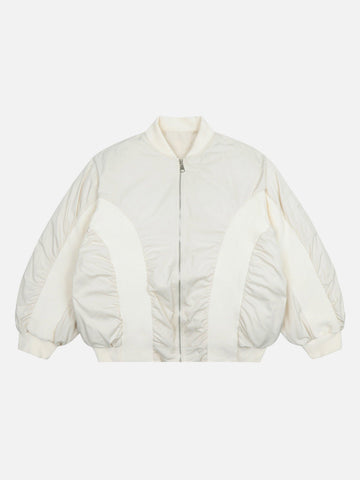 Makersluxe® - American Style Trend Simple Loose Warm Flight Cotton Jacket - 1482