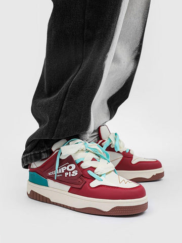 Makersluxe® - "Arcade Games" Colorblock Skate Shoes