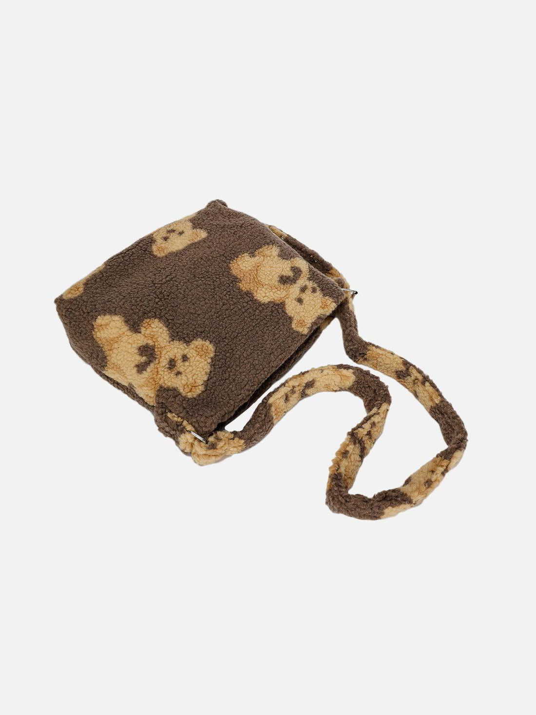 Makersluxe® - Bear Print Sherpa Shoulder Bag