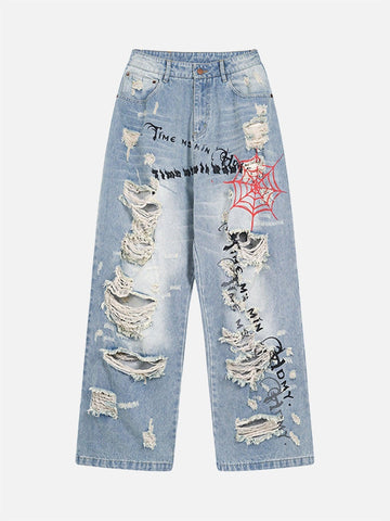 Makersluxe® - Beautiful And Trendy Personalized Cut Hand-printed Jeans