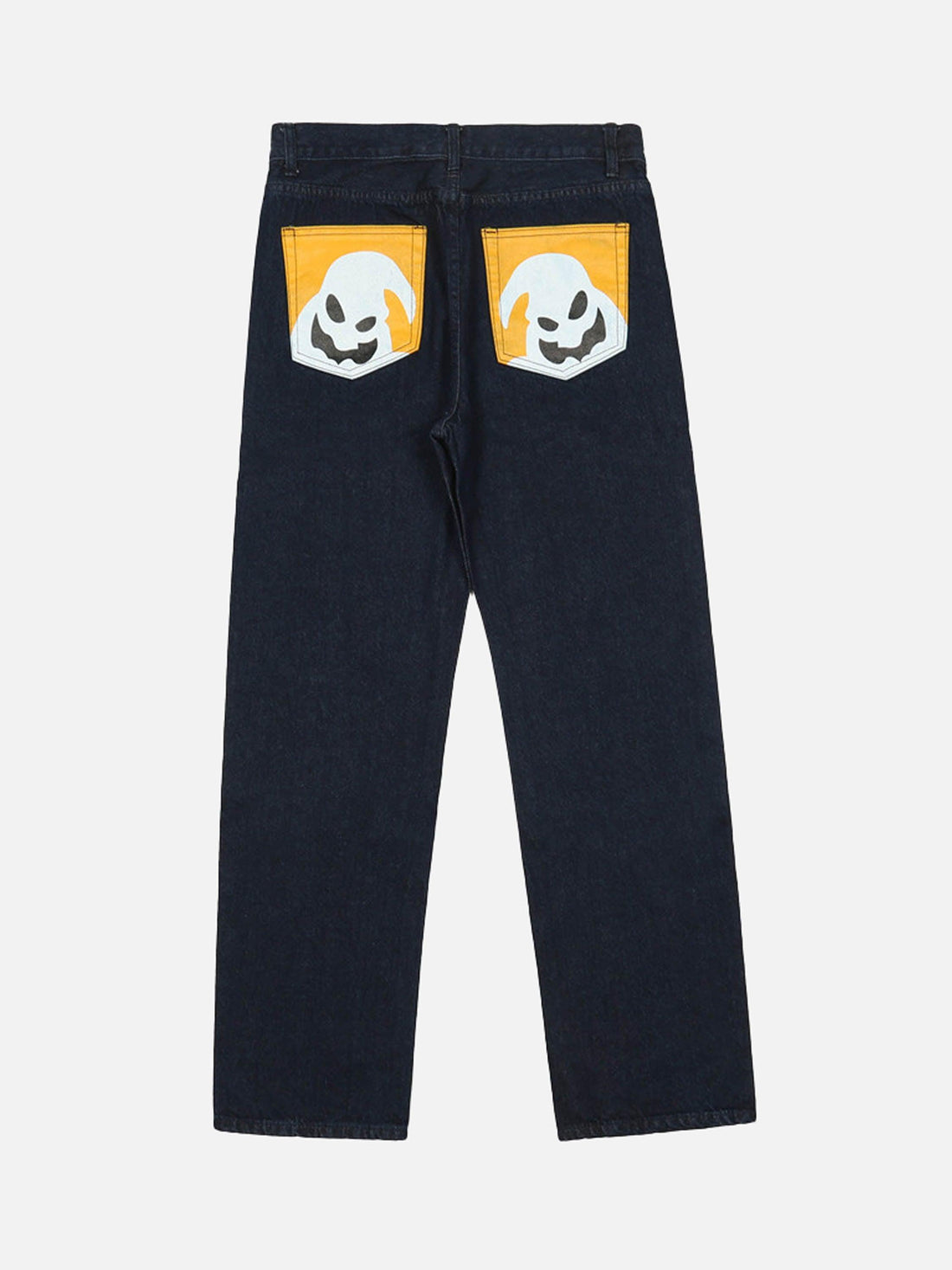 Makersluxe® - Cartoon Pocket Print Washed Jeans