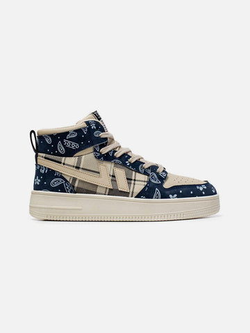 Makersluxe® - Cashew Flower High Top Platform Sports Shoes