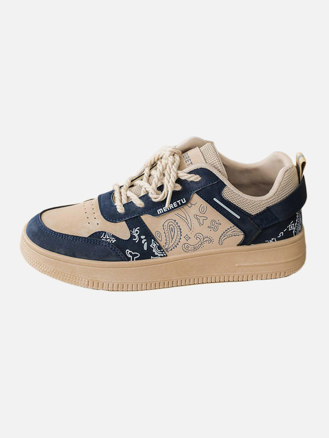 Makersluxe® - Cashew Flower Print Men Shoes