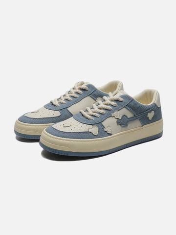 Makersluxe® - Color Contrast Heart Design Casual Shoes