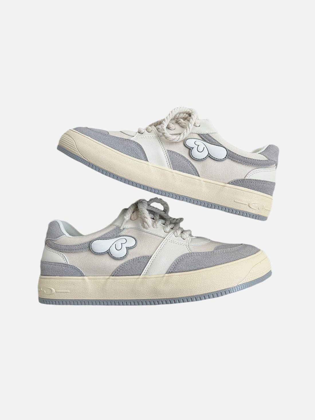 Makersluxe® - Colorblock Canvas Wings Graphic Casual Shoes