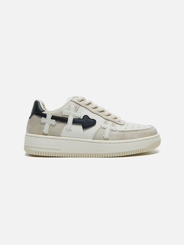 Makersluxe® - Colorblock Cross Heart Casual Shoes