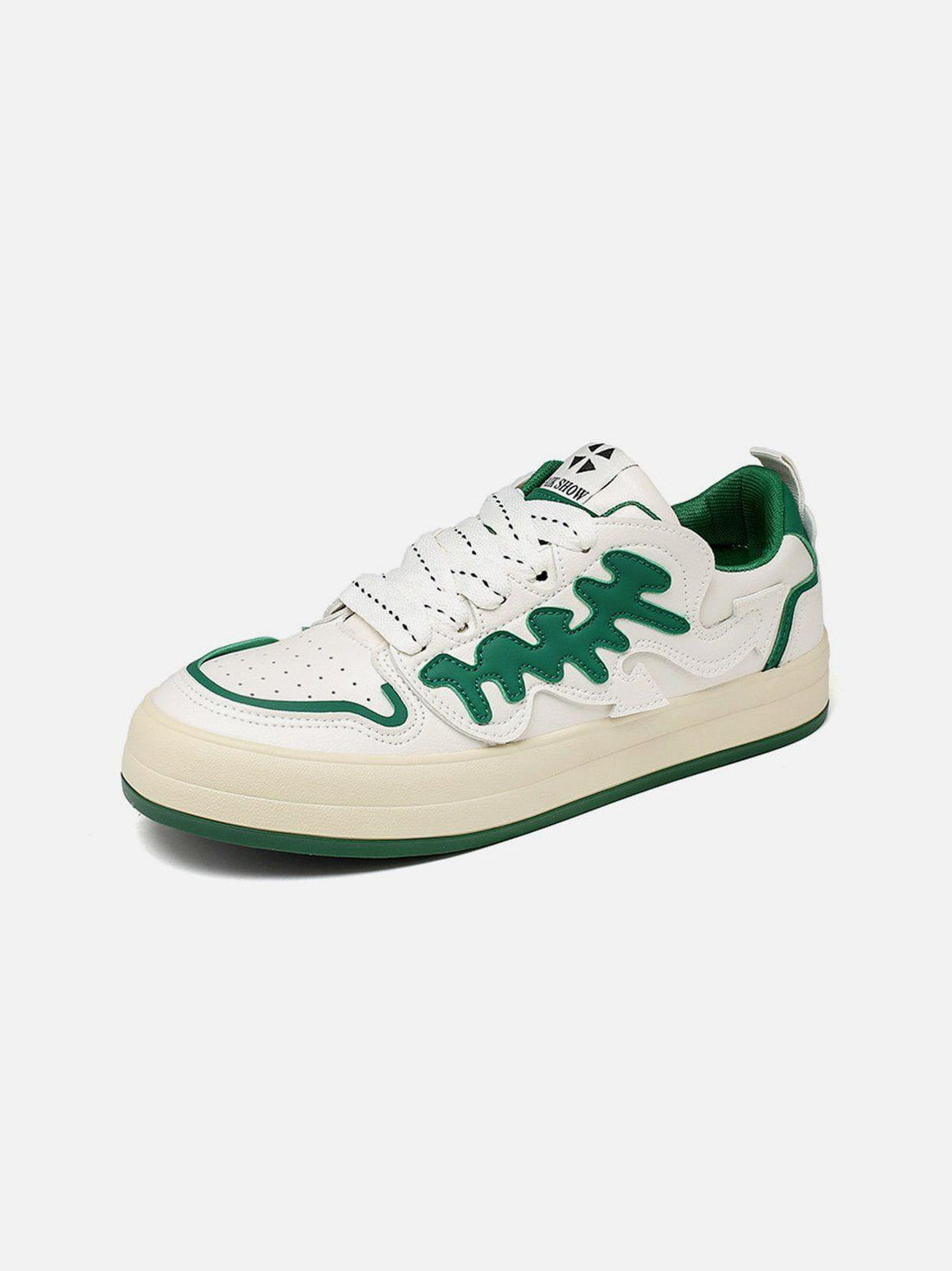 Makersluxe® - Colorblock Platform Patch Casual Shoes