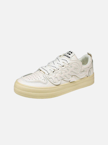Makersluxe® - Colorblock Platform Patch Casual Shoes