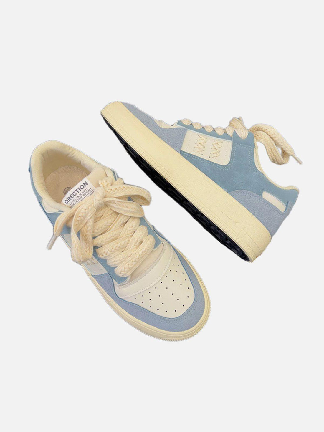 Makersluxe® - Colorblock Rope Trim Skate Shoes