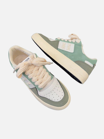 Makersluxe® - Colorblock Rope Trim Skate Shoes