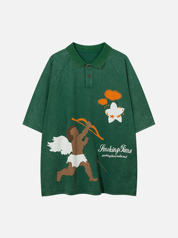 Makersluxe® - Cupid Print Heart Elements Tee