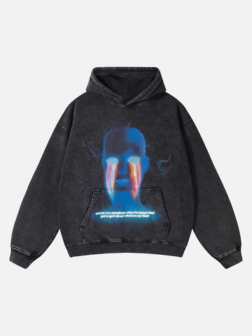Makersluxe® - Dark Style Hooded Loose Sweatshirt - 1697