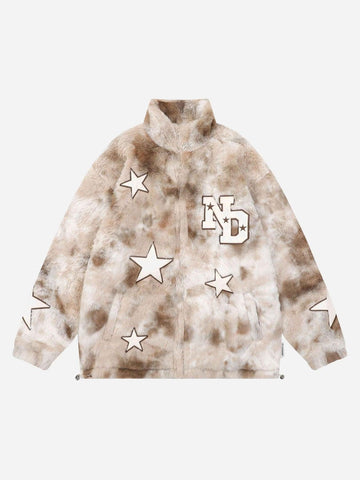 Makersluxe® - Embroidered Star Lambswool Jacket - 1798