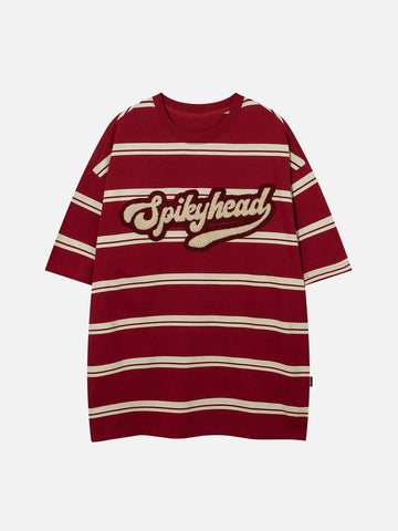 Makersluxe® - Embroidered Stripes Tee