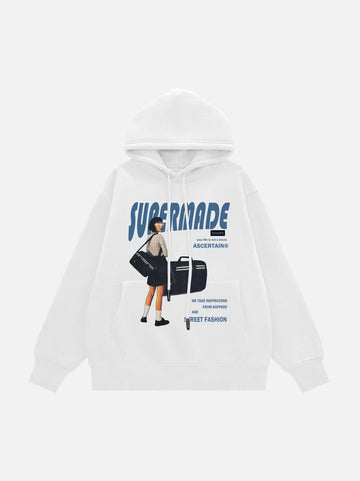 Makersluxe® - Fun Girl Printed Fleece Hoodie