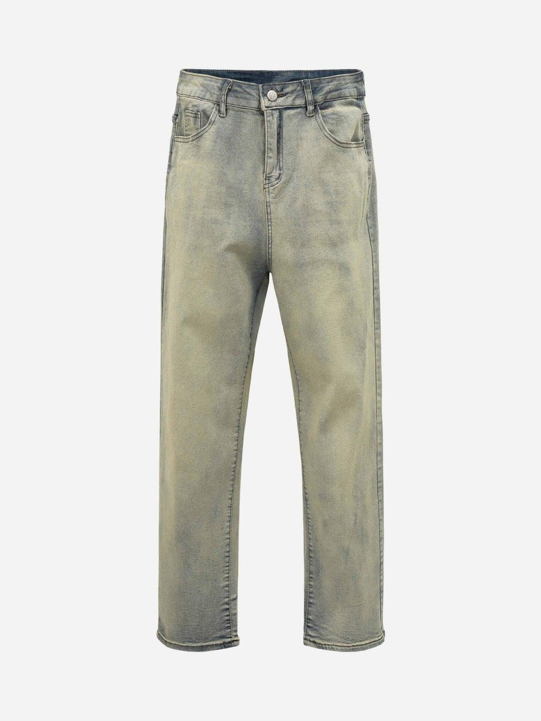 Makersluxe® - Gothic Letter Print Jeans