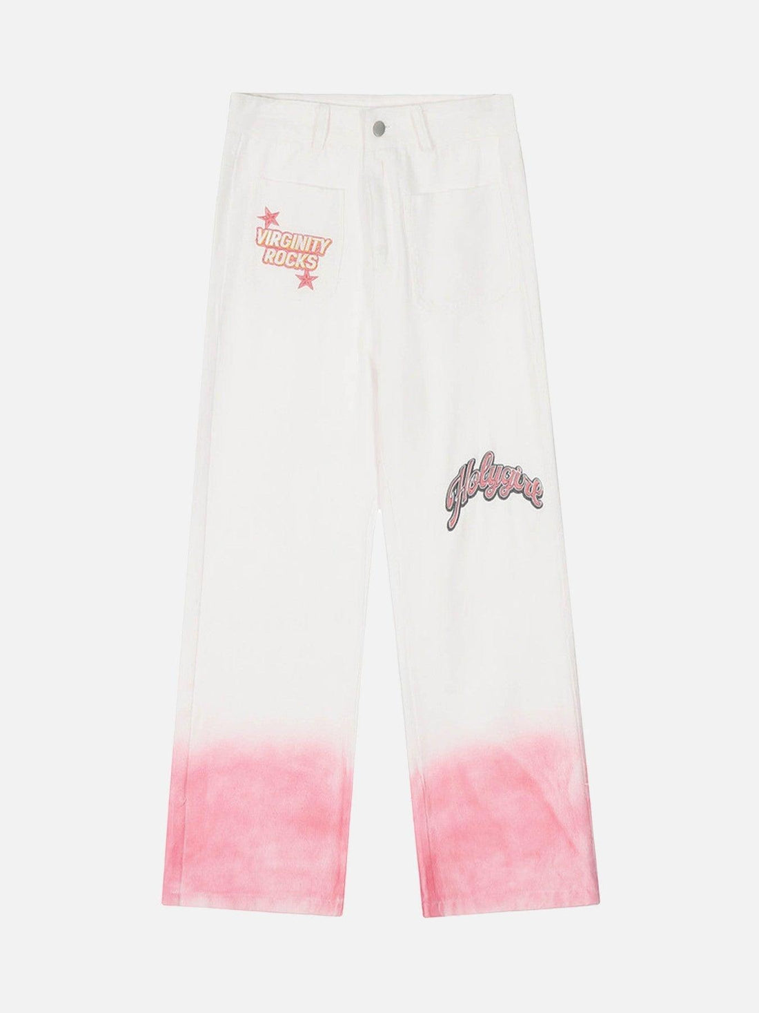 Makersluxe® - Gradient Wash Denim Straight Leg Pants