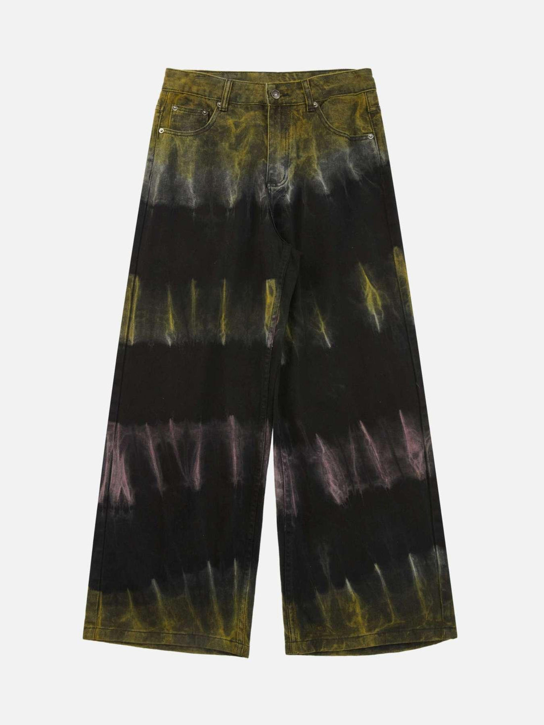 Makersluxe® - Graffiti Fun Tie-Dye Straight Jeans