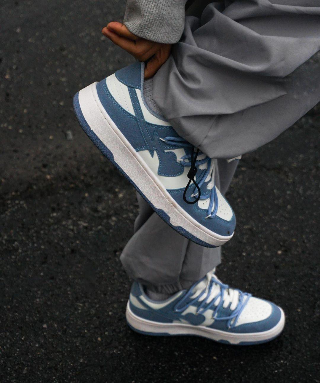 Makersluxe® - Haze Blue Love Breathable Board Shoes - 1854