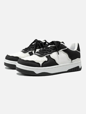 Makersluxe® - High Street Black And White Board Casual Shoes -1554
