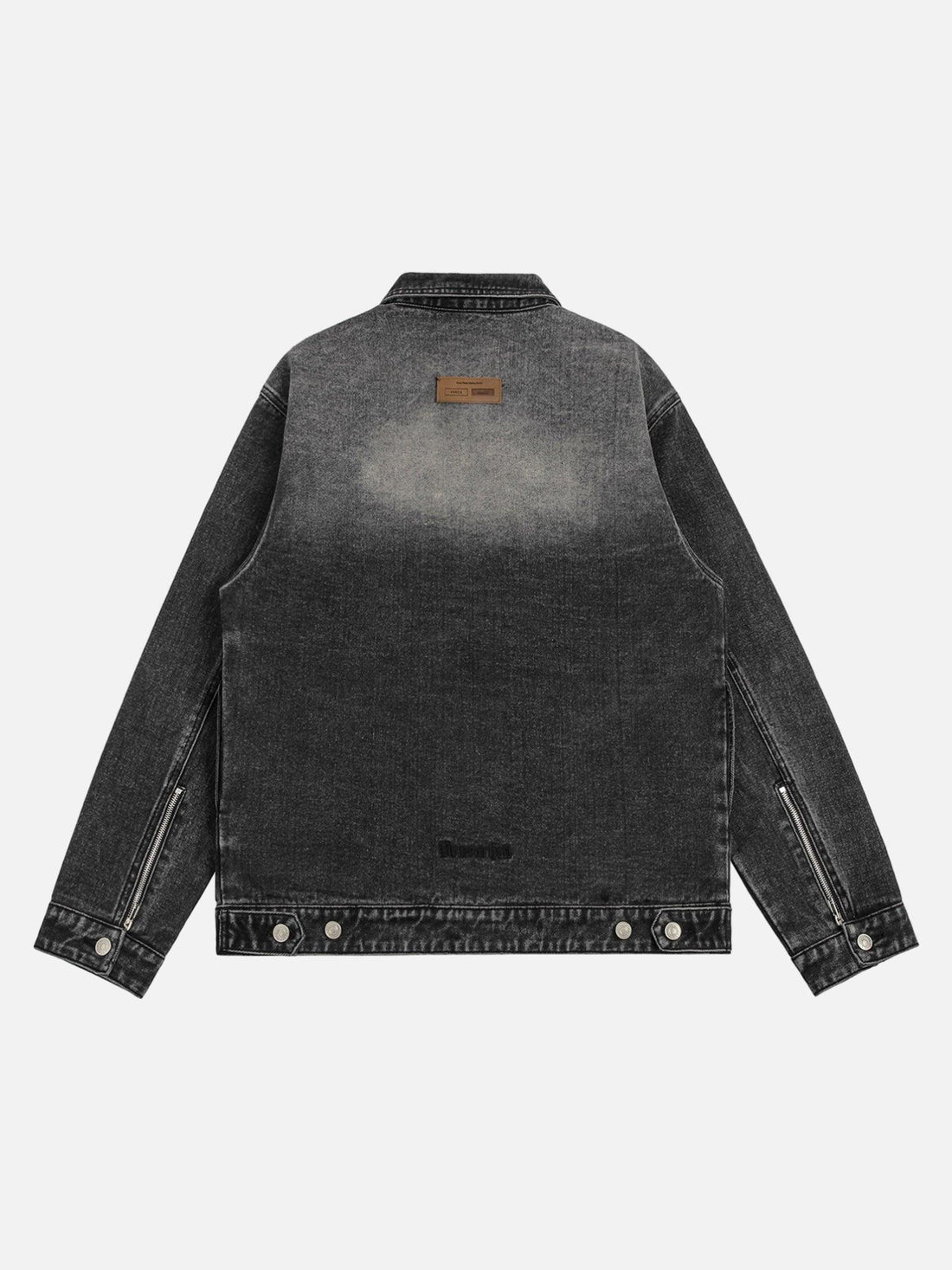Makersluxe® - High Street Heavy Duty Distressed Washed Denim Jacket - 1975