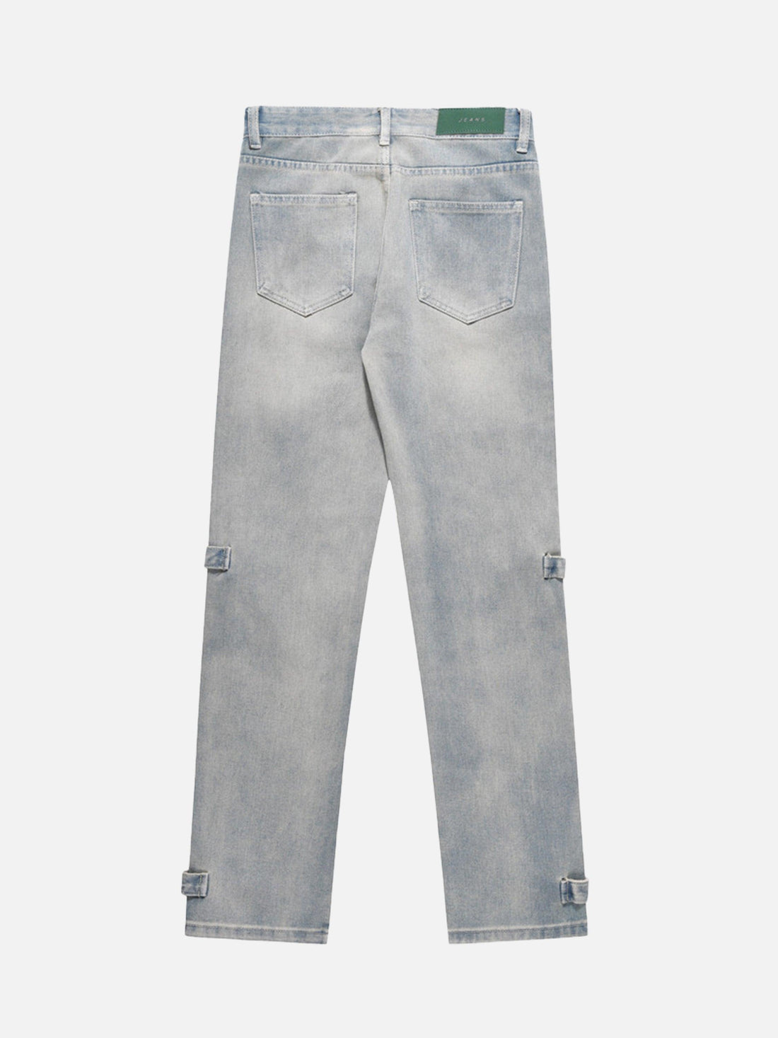 Makersluxe® - High Street Hip-hop Design Sense Zipper Straight Jeans Nine-point Pants