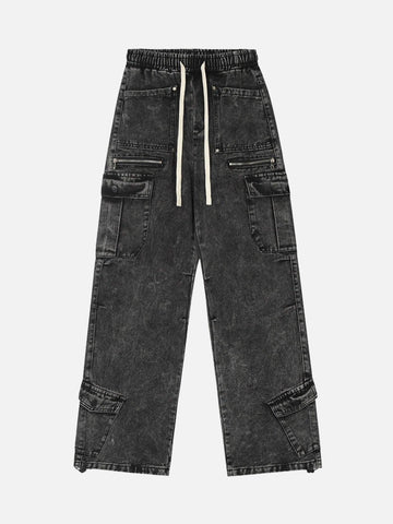 Makersluxe® - High Street Loose Elastic Waist Drawstring Trousers