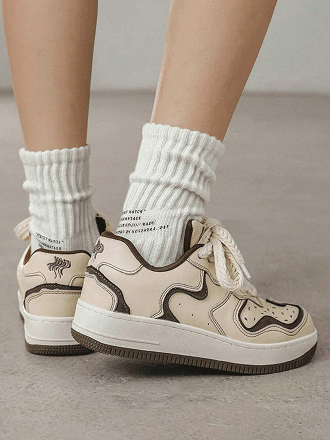 Makersluxe® - High Street Niche Design Skateboard Couple Shoes -1479