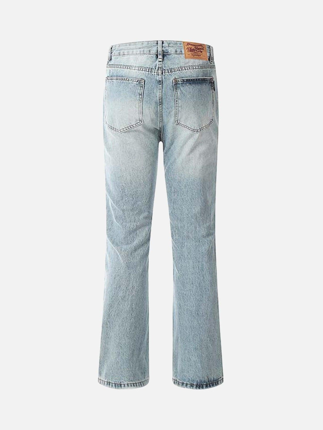 Makersluxe® - High Street Ripped Micro Flare Jeans