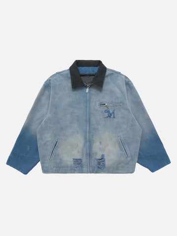 Makersluxe® - High Street Stressed Ripped Jacket - 1655