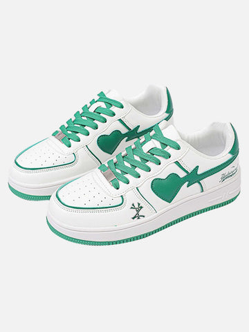 Makersluxe® - High Street White Skate Sneakers - 1496