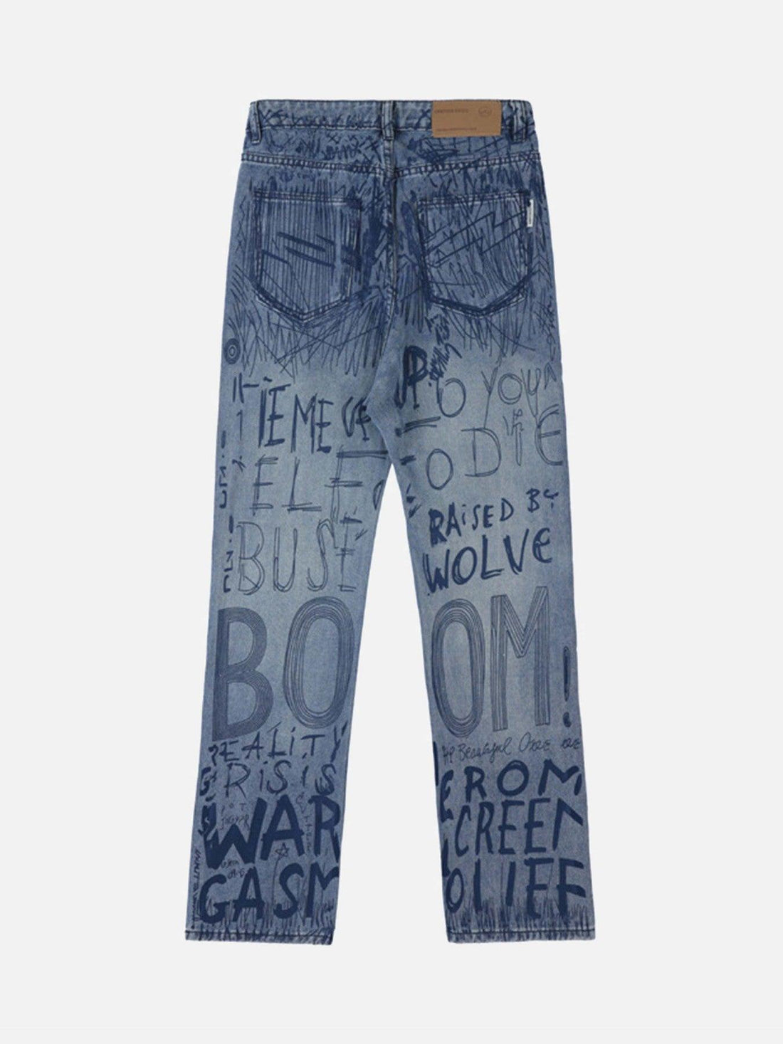 Makersluxe® - Hip-hop Graffiti Alphabet Jeans - 1743