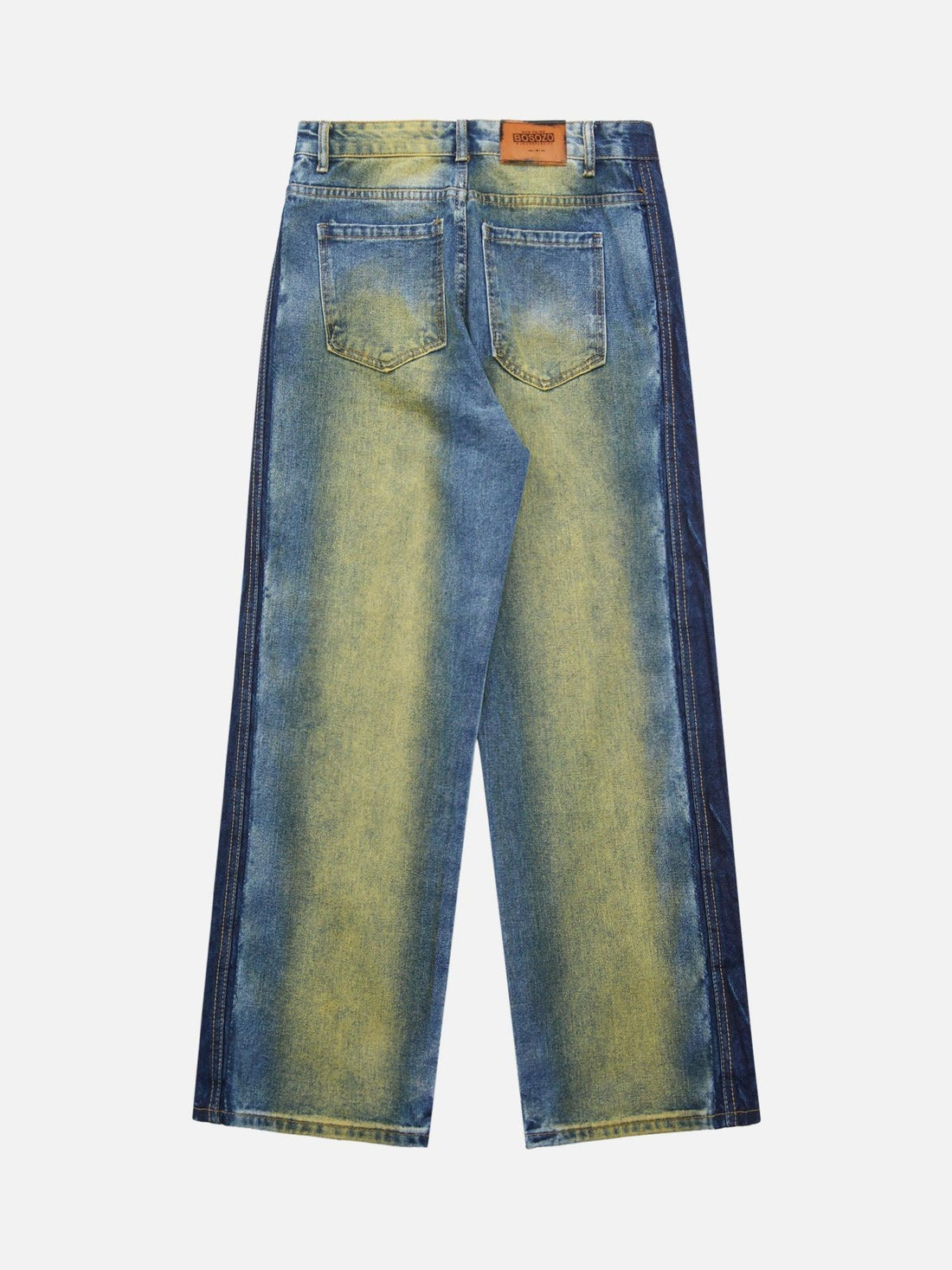 Makersluxe® - Hip-hop Washed Distressed Loose Spray-dyed Jeans