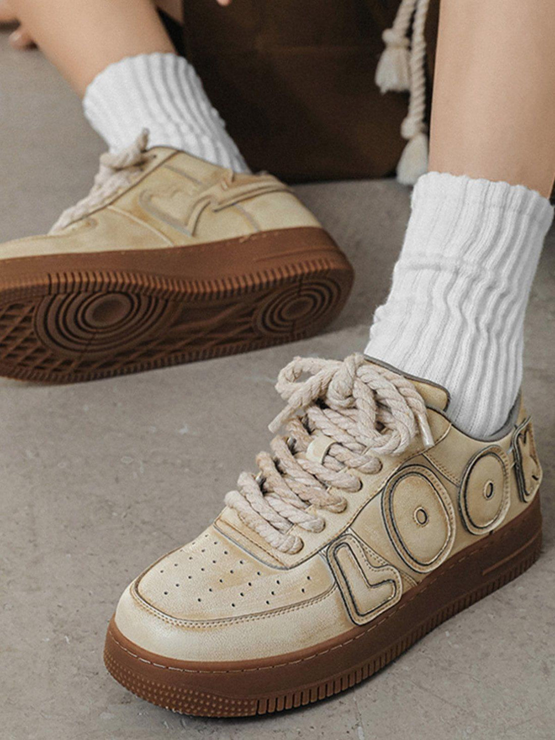 Makersluxe® - "LOOK" Letters Casual Shoes