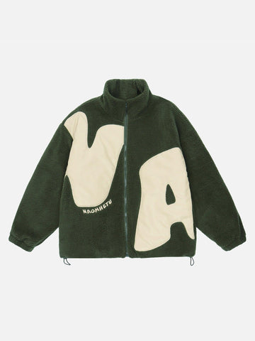 Makersluxe® - Letter Appliqu??d Lambswool Jacket - 1983