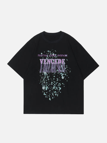 Makersluxe® - Letter Embroidered Tassel Tee
